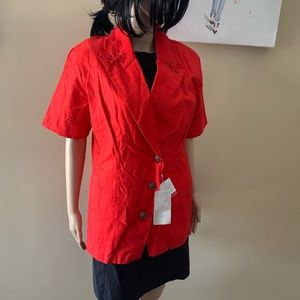 Nok Nok - size 14 short sleeve blazer length 28”